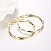 Steel Hoop Earrings for Women, 18K Gold Plated Stainless Steel Hoop Earrings for Women Girls' Sensitive Ears (4 Colors, 55mm)