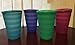 Tupperware 16oz Impressions Dripless Tumblers & Straw Seals Set of 4 in Lupine, Cool Aqua, Radish and Sea Green