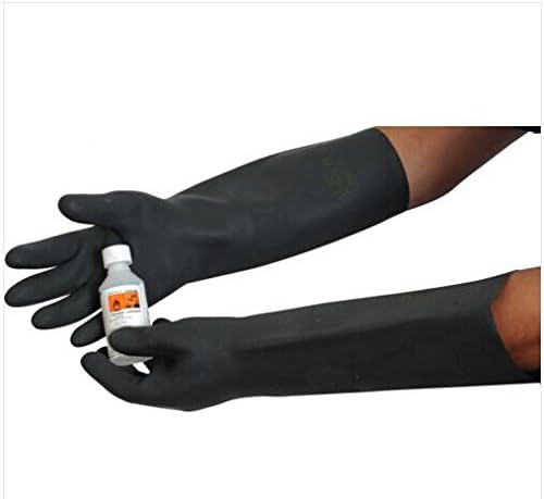 Heavy Duty Natural Rubber Glove Gauntlet Chemical Acid Chemical Resistant Glove Home Cleaning