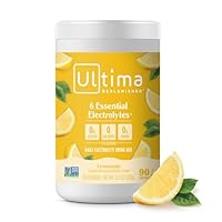 Ultima Replenisher Daily Electrolyte Powder Drink Mix – Sugar Free – Lemonade, 90 Servings – Hydration Powder with 6 Key Electrolytes and Trace Minerals – Keto Friendly, Vegan, Non-GMO