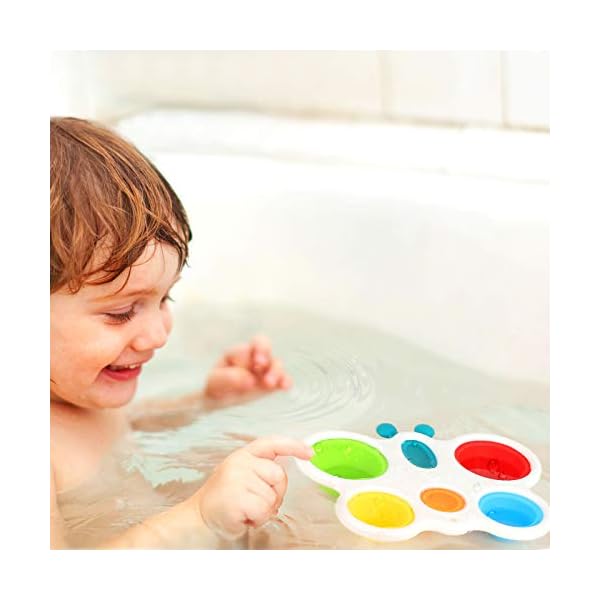 Anpole Baby Simple Sensory Toys, Silicone Flipping Butterfly Board for Toddler Early Educational Toy Fidget Toy, Baby…