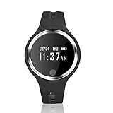 Plustore Waterproof Bluetooth Bracelet Pedometer Calorie Bicycle Sleep Monitoring Smartwatch - Black