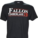 Fallon Timberlake for President 2016 on Black Short Sleeve T Shirt (XL)