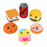 BOISHY 6Pcs Kawaii Cookies Donuts Popsicle Hamburg