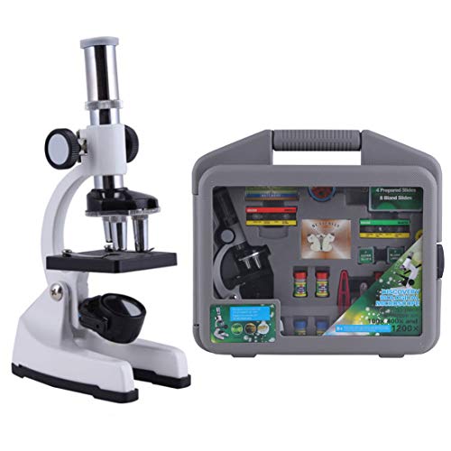 Yamix Science Kits Kids Microscope Beginner Microscope Kit, 1200x Magnification Kids Science