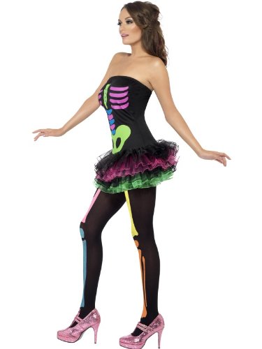 Fever Women's Neon Skeleton Costume