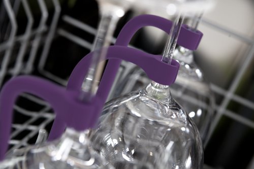 Quirky THR-1-CW1 Tether Stemware Saver Flexible Silicone Dishwasher Attachment - Thumbnail 3