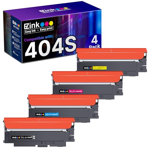 Photo 1 of E-Z Ink Compatible Toner Cartridge Replacement for Samsung CLT-K404S CLT-C404S CLT-M404S CLT-Y404S CLT 404S to use with C480FW C430W SL-C430W SL-C480FW SL-C480FN Printer Tray (4 Pack)