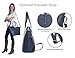 Faux Leather Tote Bag For Women - Convertible Crossbody Tote And Handbag - Top Handle Satchel Purse With Top Zipper Closure (NAVY)