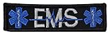 Nametape, EMS Star of Life 1x3.75 Military Patch / Morale Patch - Black