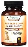 Advanced Dog Skin & Coat Supplement, All-in-One Skin & Shiny Coat Health Treats, Joint Support, Digestive Aid, Vitamins A, B1, B12, Biotin, C, E, and Minerals - Tasty Maple Bacon Flavor - 60 Chews