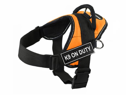 Dean & Tyler Fun "K9 on Duty" Large Orange Harness with Reflective Trim