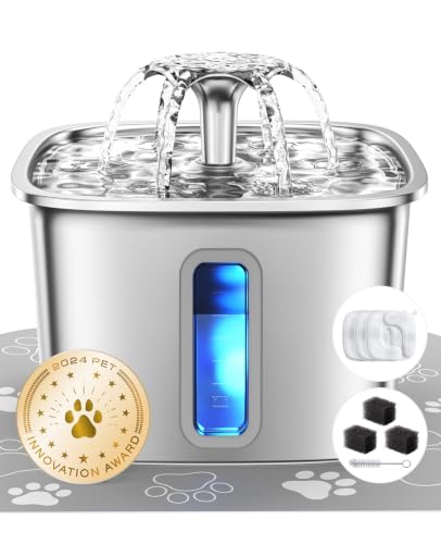 Veken Stainless Steel Cat Water Fountain