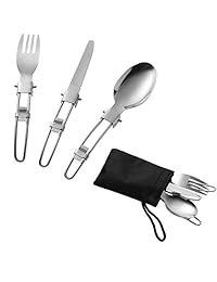 Juego de utensilios de acampada, juego de 3 piezas