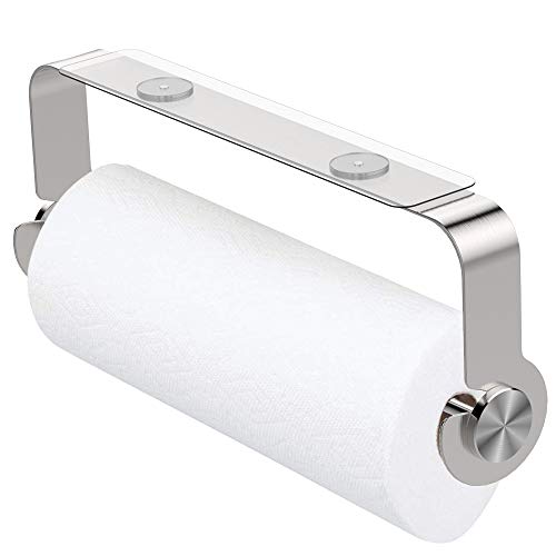 Adhesive Paper Towel Holder, Under Cabinet Towel Rack for Home Kitchen, 304 Stainless Steel-Rustproof No Drilling