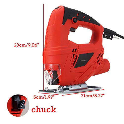 WUAZ 710W Jig Saw 6 Variable Speed Elektrosäge Mit 10 Stück Blatt ~ Multifunktionale Stichsäge Elektrosägen Für… – Bild 3