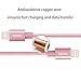 iPhone Car Charger, IWAVION 4.8A/24W Dual Rapid USB Ports Car Charger with 3FT Nylon Braided Lightning Cable Cord For Apple iPhone 7/7 Plus/6 6S Plus 5S 5 5C SE, iPad Air/Pro/Mini, iPod(Rose Gold)