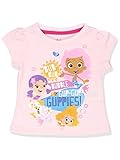 Nick Jr Bubble Guppies Girls Short Sleeve Tee (3T, Light Pink)