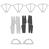 AVAWO MJX X400 X400W X401H Quadcopter Spare Parts Crash Pack Kit Replacement, Main Blade Propellers & Propeller Protectors Blades Frame & Landing Skid (As Show)