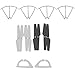 AVAWO MJX X400 X400W X401H Quadcopter Spare Parts Crash Pack Kit Replacement, Main Blade Propellers & Propeller Protectors Blades Frame & Landing Skid (As Show)