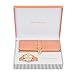 Gino Milano Women's Gold Leather Band Watch & Matching Tri-Fold Wallet Set - Peach