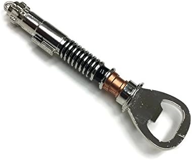 Bottle Opener with Handle Modeled after Luke Skywalker's Lightsaber from Star Wars: Return of the Jedi. No keyring or keychain attachment.