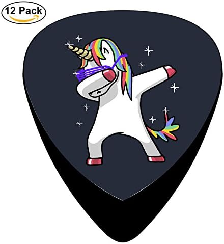 STREMUSIC Dab Dance Unicorn Celluloid Electric Guitar Picks 12-pack Plectrums For Bass Music Tool
