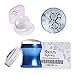 BEAUTYBIGBANG Nail Art Stamper With Scraper Set - Metal Handle Stamper Plastic Scraper with 2 Pcs Silicone Heads for Manicure Print DIY Tool (Blue)
