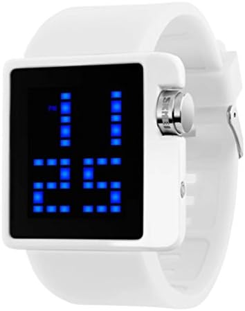 Unisex Sport Digital Watch, Big Face Square, Waterproof and Multifunctional Wrist Watch, Soft Silicone Strap, Easy-to-Read Numbers