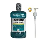 Cool Mint Listerine Antiseptic Mouthwash - PLUS Special Designed PUMP for the Listerine