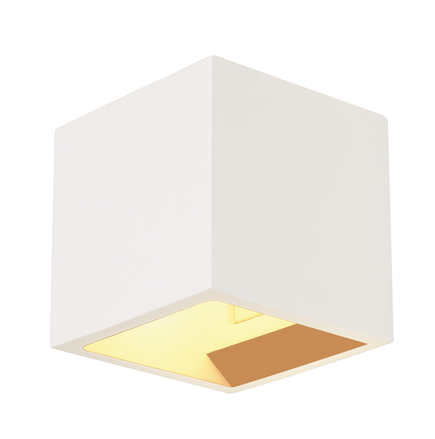 SLV Wall Lights - PLASTRA Uplight and Downlight for G9 Halogen Bulbs - Paintable, Energy-Efficient Wall Mounted Light for Living Room, Kitchen & Bedroom - 42W, 220-240V, 11.5x11.5x11.5 cm, White