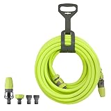 Flexzilla Garden Hose Kit with Quick Connect Attachments, 1/2 in. x 50 ft., Heavy Duty, Lightweight, Drinking Water Safe - HFZG12050QN, Green