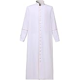 Men's Clergy Cassock Church Minister Robe Vestment for Pastor
