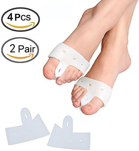 Gel Toe Separators Straightener Bunion Protector Corrector With Metatarsal Pad Feet Care For Immediate Pain Relief, 4 Piece
