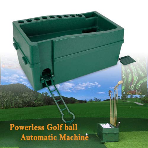 MONIPA Automatic Golf Ball Dispenser, No Power/No Electricity Required Golf Practicing Training Pitching Machine, Auto Tee Up Machine Golf Club Organizer