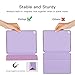 ZtotopCase iPad 9.7 Inch 2018/2017 Case with Pencil Holder - Lightweight Soft TPU Back Cover and Trifold Stand with Auto Sleep/Wake, Protective for iPad 6th/5th Generation , Light Purple