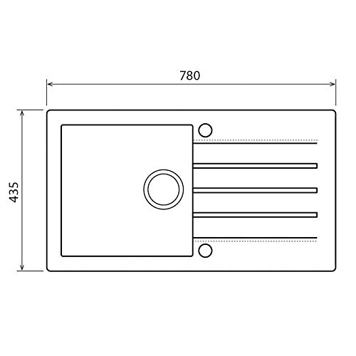 Einbau-Granitsple-MOJITO-40-fr-50er-U-Schrank-Kchensple-Splbecken