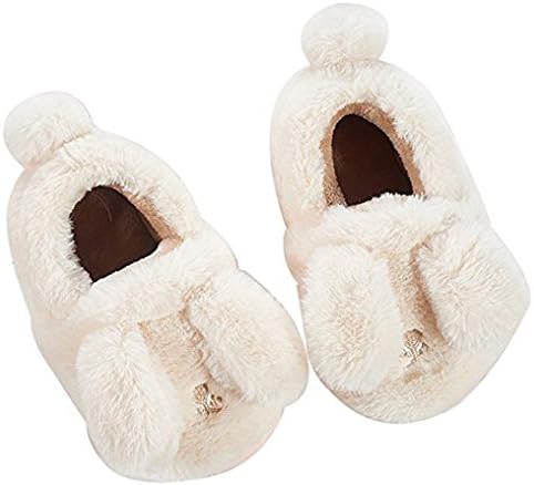 FreLO Kids Cream Bunny Plush House Slippers Cute House Shoes (Toddler 8 M)