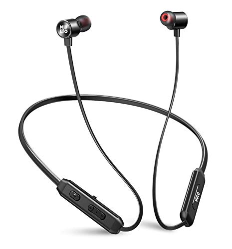 Mulo Wonderloop 500 Wireless Neckband Earphone with Deep Bass Sound, IPX7 and Vibration Alert (Black)