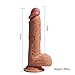 Double Layered Dildo, Anfei Dean 8.27 Inch Hyper Realistic Dual Layer Liquid Silicone Penis with Suction Cup, Bendable G-Spot Premium Cock Anal Sex Toys & Games for Female Masturbationthumb 1