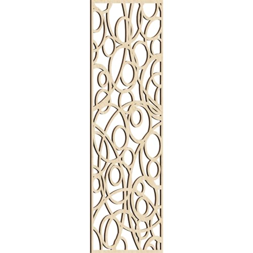 23 3/8"W x 59 3/8"H x 3/8"T Mayville Decorative Fretwork Wood Wall Panels, Birch