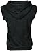 Angel Cola Men's Sleeveless Hoodie Zip Up Cotton Vest Dark Gray M