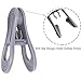 Tinfol 24pc Grey Plastic Hanger Clips, Strong Pinch Grip Finger Clips for Plastic Clothes Hangers, Multi-Purpose Hanger Clips