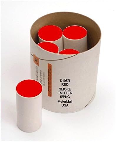 MeterMall S105R RED Colored Smoke Emitter Cartridges, 4 min, 2500 cu ft