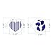 AK ART Kitchenware Sugar Cookie Stencils Set for Valentine's Day Wedding Fondant Cup Cake Decoration Mold (Lovers,Ring,Kiss) Plastic Laser-cut Stencil Template 6pcs (4.5