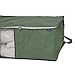 Surblue Under Bed Storage Organizer Zipper Bags Large Capacity with Handle Clear Window (Green)