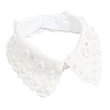 DDLBizWomen Lace Pearl Crystal Diamond Vintage Fake Shirt Collar Necklace Choker Collar