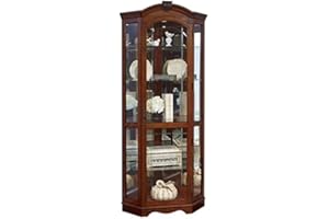 Beaumont Lane Corner Curio Cabinet in Medallion Cherry