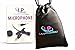 Lavalier Lapel Clip-on Omnidirectional Condenser Microphone for Apple Iphone, Android and Smartphones by LiveProdigy, professional recording, get a compact Bag and a Ebook Bonus for FREE