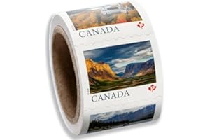 100Pcs Coil Roll Canada Postage Stamps Canada Natural Cultural Attractions Permanent Domestic Rate Stamps